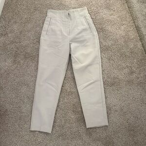 Zara Cream High-Waisted Trousers